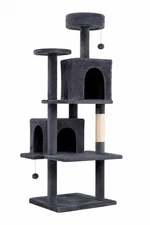 58” Multi-Niveau Cat Tree Condo Tour Craquage Postes Perches Plush Gray
