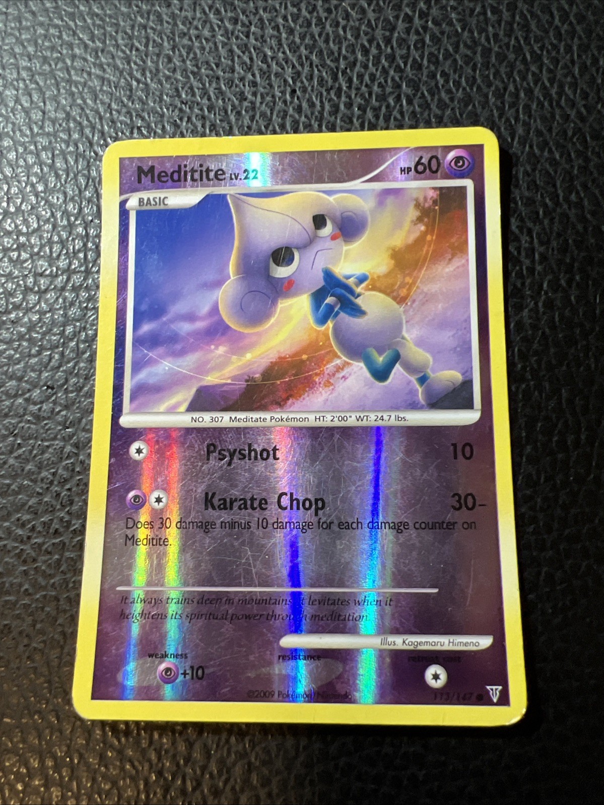 Meditite 113/147 Pokemon Reverse Holo Platinum Supreme Victors 2009 Vintage MP *