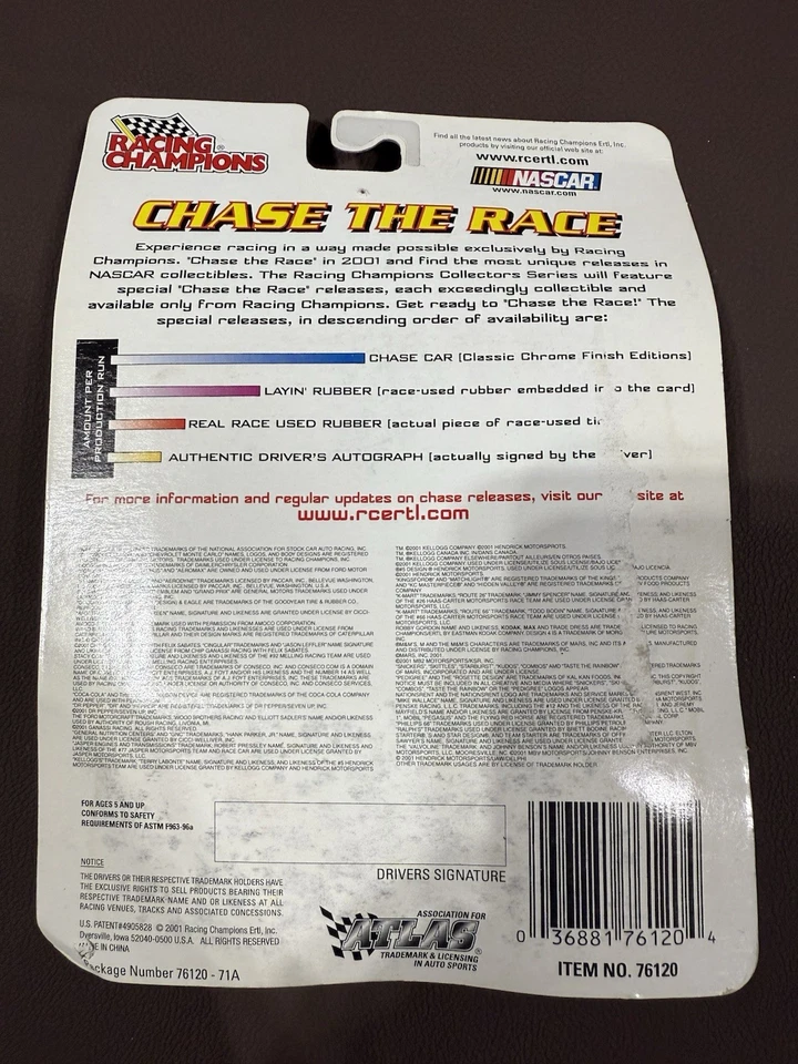 Racing Champions 2001 Jeremy Mayfield Stock Car #12 1:64 Die Cast Mobil 1 Foto 2 de 2