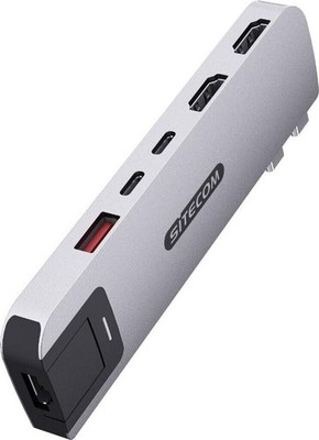 Sitecom 6-in-2-Multiport-Hub für MacBook Pro Silber - inkl. 19% MwSt