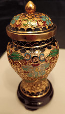 Cloisonné Deckel-Dose Metall/ Emaille Vintage aus 90er  Größe 10,5 cm