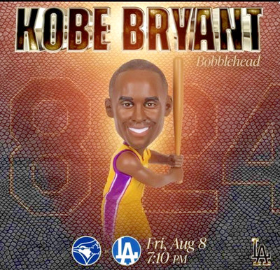 Kobe Bryant Los Angeles Dodgers SGA 2025 Bobblehead LAKERS LEGENDARY SUPER STAR