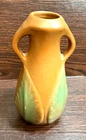 VINTAGE VAN BRIGGLE MOUNTAIN CRAG (CRAIG) 1920'S VASE - 8.125" TALL with LEAVES