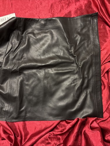 Jaeger Black Real Leather Wrap Skirt Soft Leather Uk18 - Picture 16 of 21