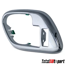 Chrome Interior Door Handle Bezel w/ Lock Hole for Chevy Tahoe GMC Front Driver