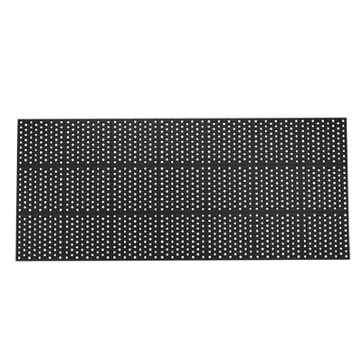 Rubber Floor Mat with Large Drain Holes for Kitchen Standing Area and Sink Front