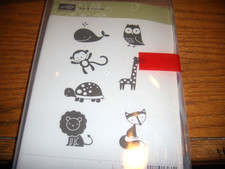 STAMPIN-UP CONGRATS RUBBER STAMP 118565 SET OF 7 CLING FREE SHIP