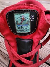 MENS GORE TEX AKU AIR 8000 ULTRA BREATHABLE BOOTS RED BLACK SIZE 6 VGC