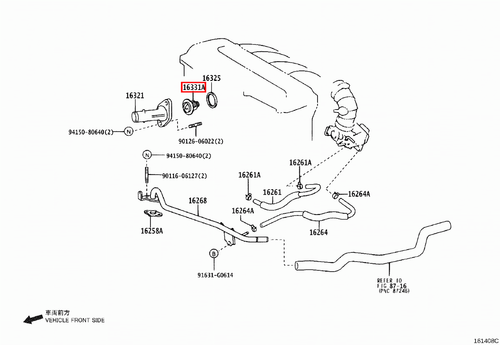 Genuine Camry MCV36 MCV31 Celica ZZT231 ZZT230 3.3 3.0 1.8 Thermostat - Picture 15 of 20