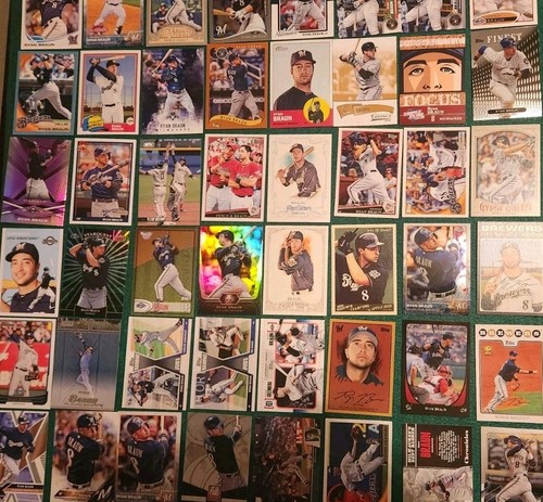 Ryan Braun Baseball Card Lot Collection Brewers Topps Bowman All Diff Ring Relic - Picture 4 of 6