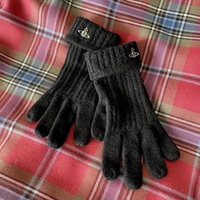 Vivienne Westwood Wool Gloves Black Small made in Japan