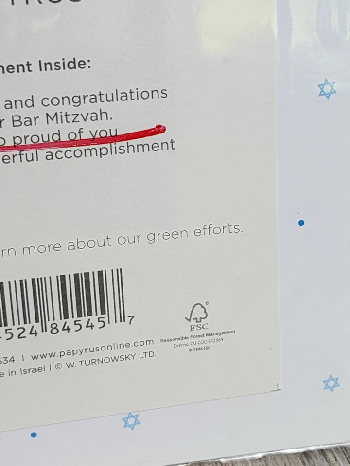 Tarjeta Mitzvá Papiro RARA Turnowsky Lámina Plata Recortada Cáliz Estrella Bar Foto 4 de 4