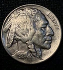 1924 Buffalo nickel 5C high grade superb strike  no reserve