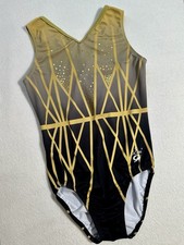 Suni Lee GK Elite LEOTARD Gymnastics GEOMETRIC Tank SEQUIN Bling NCAA Size: AM