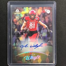 2023 Luminance Nfl Josh Whyle Rookie Vertical Auto Cubic Gold 74/100
