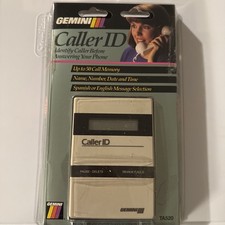 Vintage Gemini Caller ID Display TA520 w/ Original Packaging Untested Retro 90  s