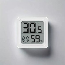 Digital Indoor Thermometer Hygrometer, Button Battery Temperature Humid