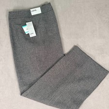 Kasper Separates Lana Modern Fit Grey/Black Pants Modern Fit Wide Leg-16-NWT