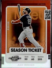 2021 Contenders Optic Baseball Alex Verdugo Orange /49 Boston Red Sox #23