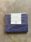 Martha Stewart Blue Everyday Flat Twin Sheet  250 TC - Cotton Blend NIP