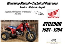 Honda ATC250R ATC250 R Service Repair Workshop Manual USB 1981 - 1984
