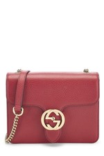 Gucci Red Leather Interlocking Crossbody - WGACA