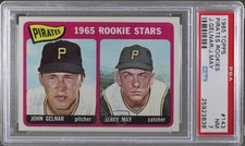 1965 Topps 1965 Rookie Stars John Gelnar Jerry May #143 PSA 7 2d2