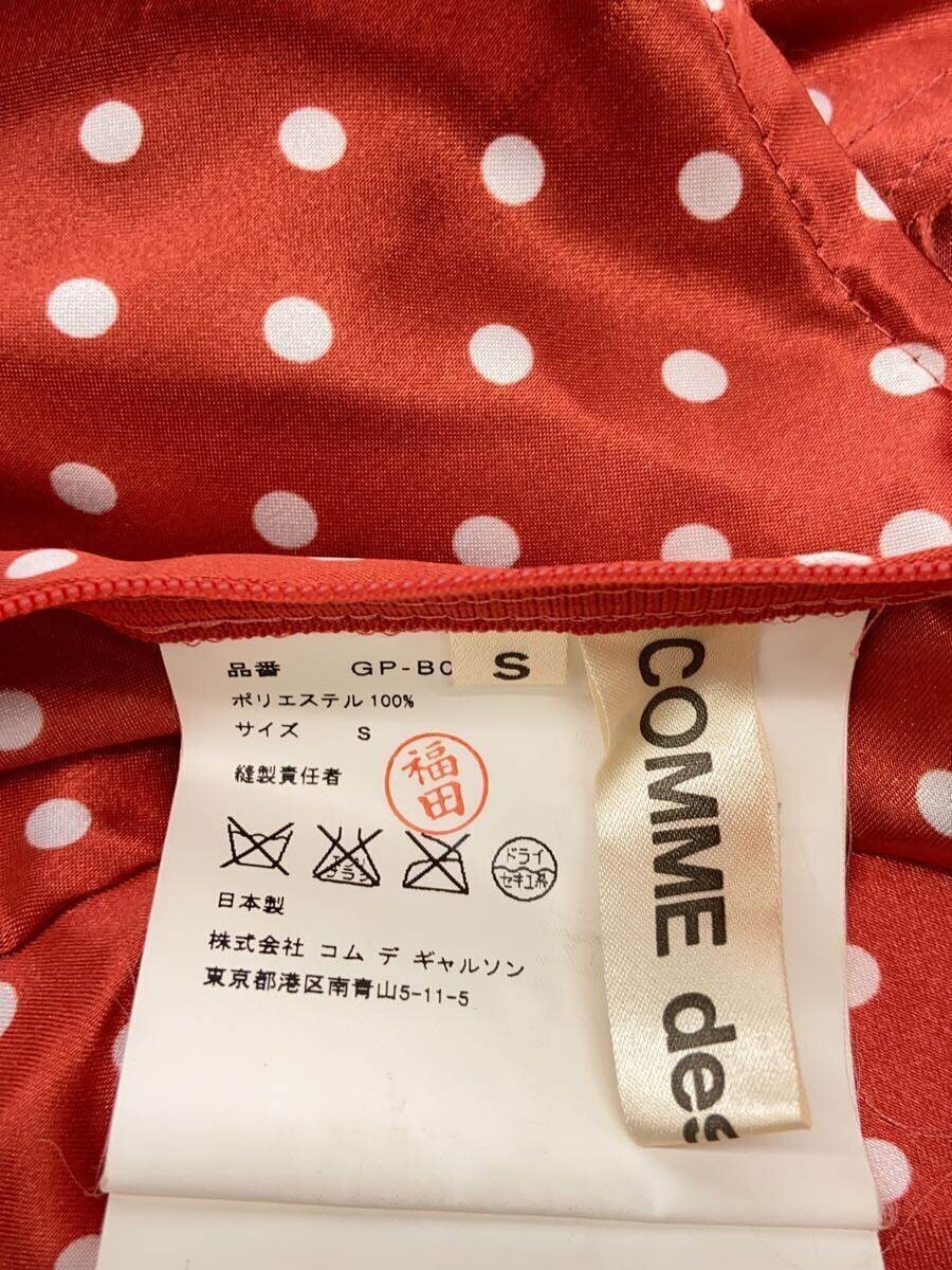 COMME des GARCONS◆00s/AD2005/半袖ブラウス/S/ポリエステル/RED/ドット/GP-B026 Comme Des Garcons 00S/Ad2005/Short Sleeve Blouse/S/Polyester