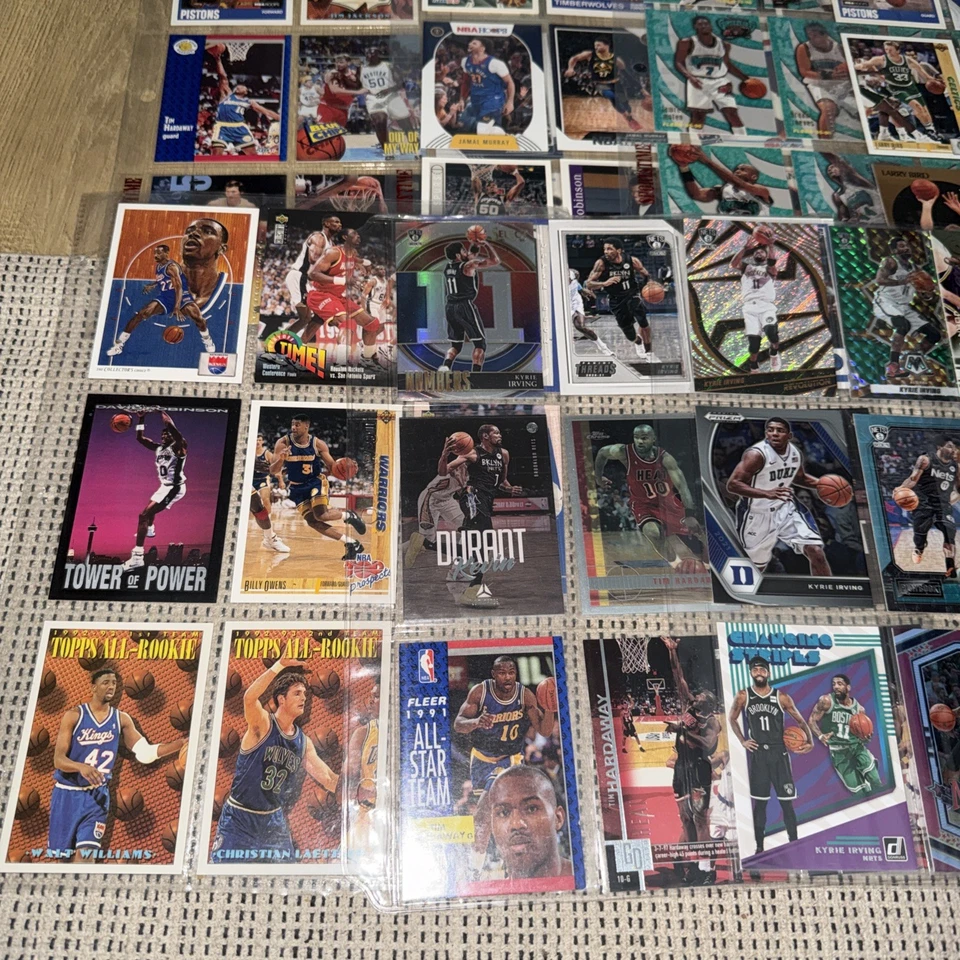 Огромный лот баскетбольных карточек! 17 листов! Вставки! От винтажного до современного! Kyrie! Durant! - Изображение 2 из 4