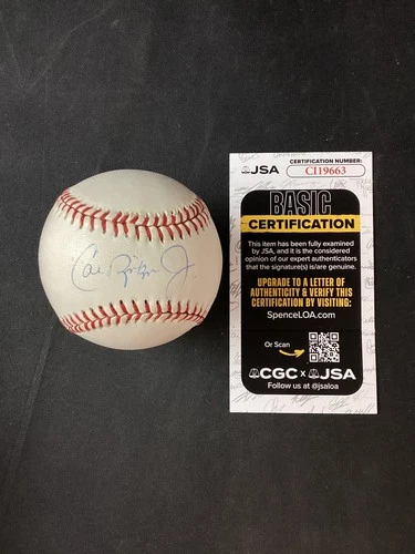Cal Ripken Jr Single Signed Rawlings Baseball Orioles HOF JSA! (VTG AUTO!) RARE!