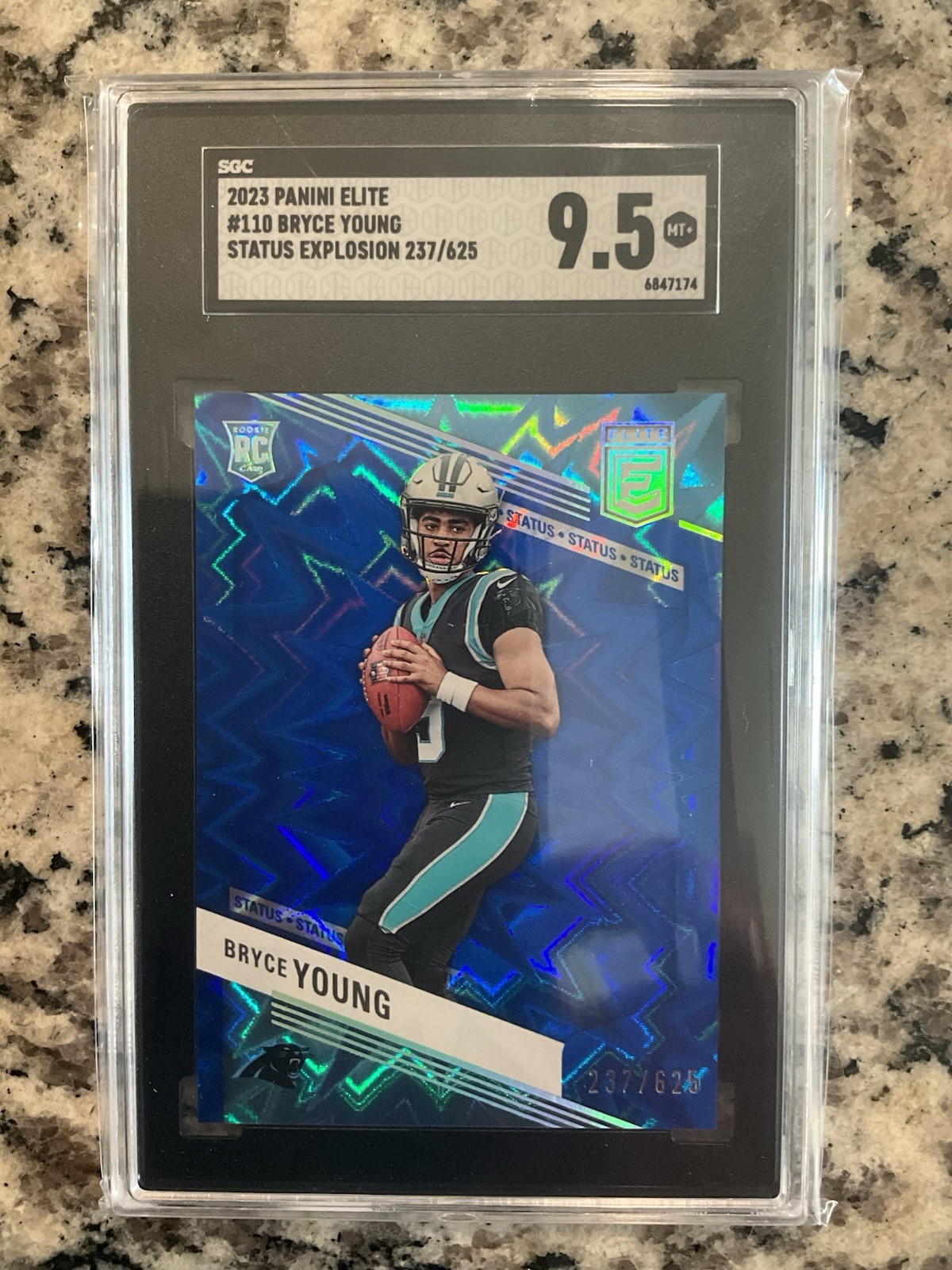 2023 Panini Elite Status Explosion Bryce Young RC /625 SGC 9.5