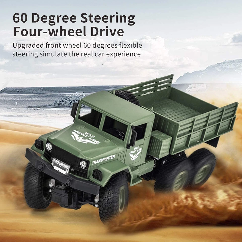 50 Minutes Playing Time RC Military Truck Off-Road Remote Control Car Army To... - Image 2 of 4