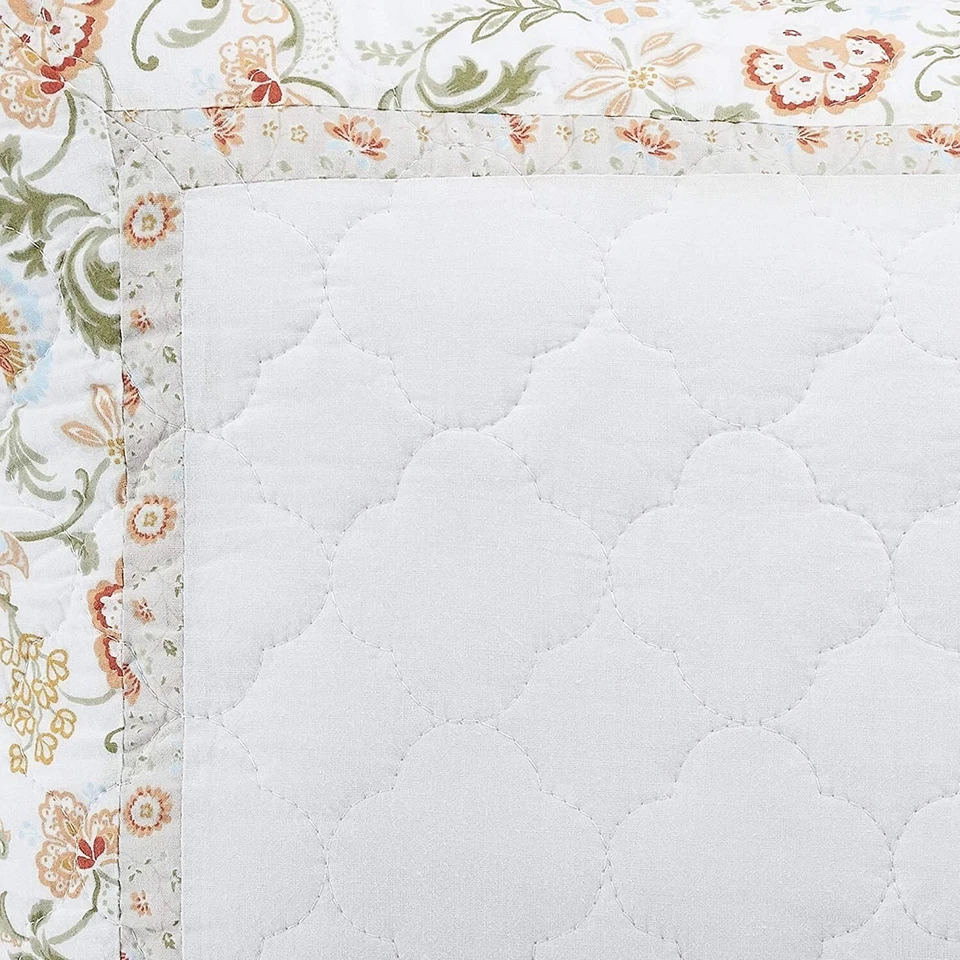 Edredón Nostalgia Queen con fundas Sophie Floral Multicolor 3 piezas Cottage FarmhouseChic Foto 3 de 4