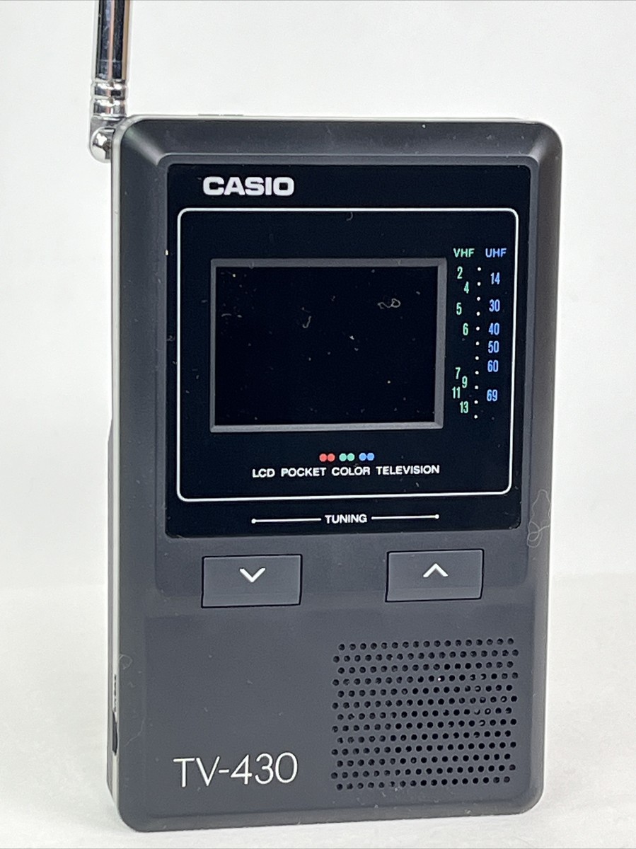 Vintage Casio TV-430 Portable Pocket TV With 2 Vintage Casio TV-430 Portable Pocket TV With 2