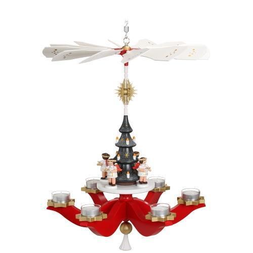 Hängepyramide Engel am Weihnachtsbaum bunt HxLxB 37x37x42cm NEU Pyramide - Bild 1 von 1