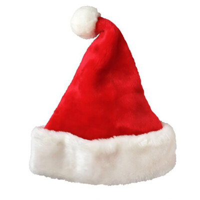 Mütze Mütze Weihnachtsmann Erwachsene Synthetikstoff rot mit Bommel NZPO