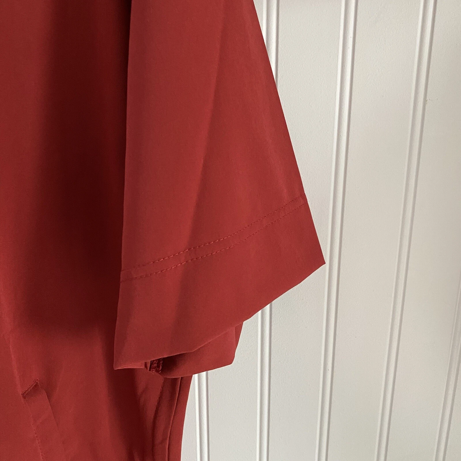 Giacca Nike uomo Coaches mezza zip manica corta taglia small ROSSO finto collo cappuccio