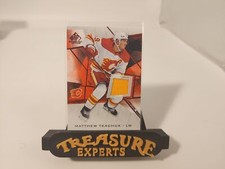 2021-22 SP Gamed Used Hockey #46 Matthew Tkachuk Red Foil Game used Flames