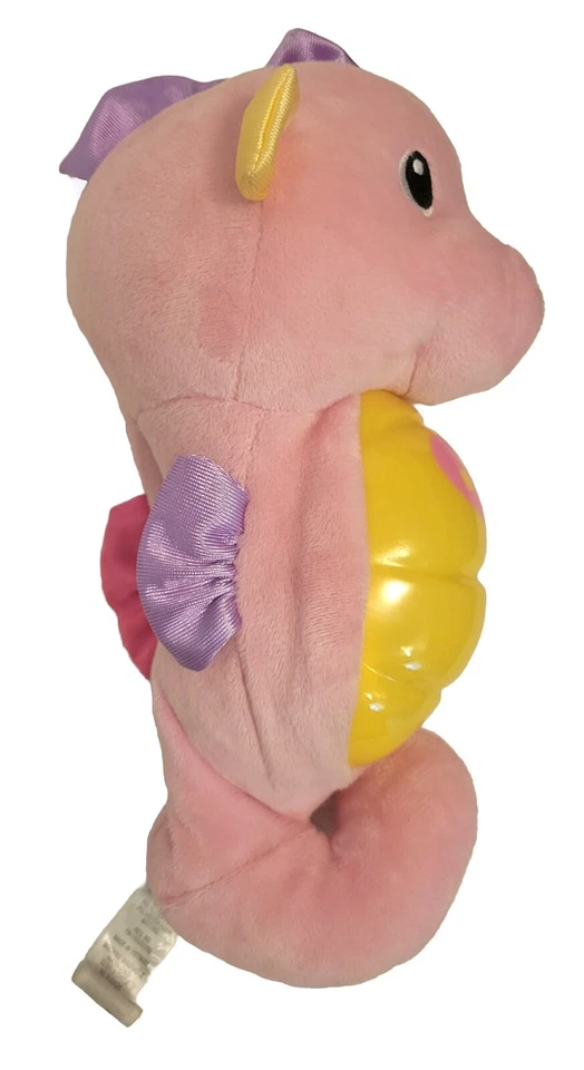 Juguete de peluche Fisher Price Soothe Glow Seahorse rosa para niños usado funciona ver fotos Foto 3 de 4