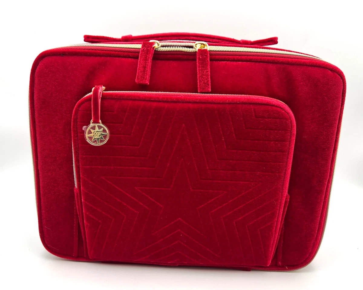 Estee Lauder Train Case Bag 2023 Limited Edition ~Red Velvet~ with Handle |  eBay