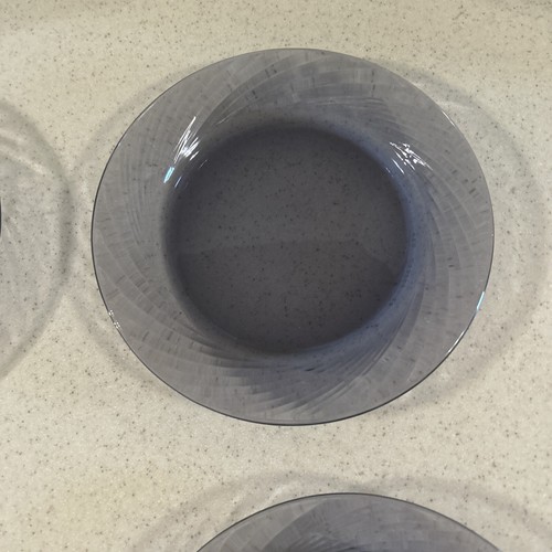 PYREX 7 1/2" PURPLE SWIRL GLASS PLATE'S SET OF 4 - Picture 5 of 20