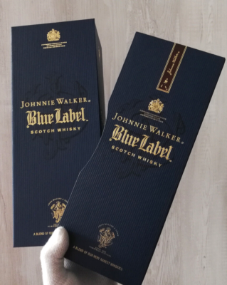 Johnnie Walker Blue Label Scotch Whiskey 0.75L Empty Cardboard Box
