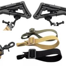 2PCS ButtStock Sling Mount Heavy Duty Tactical Rifle Shotgun Stock Sling Adapter