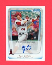 CJ Cron 2011 Bowman Chrome Refractor Autograph Auto 440/500 HOT 🔥 