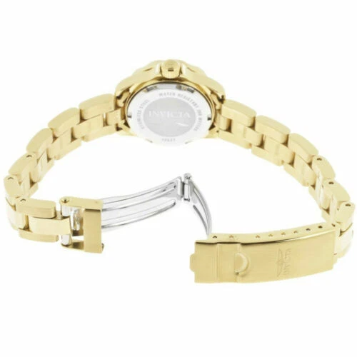 Invicta 12527 Women s Gold Plated Steel Champagne Dial Dive Watch