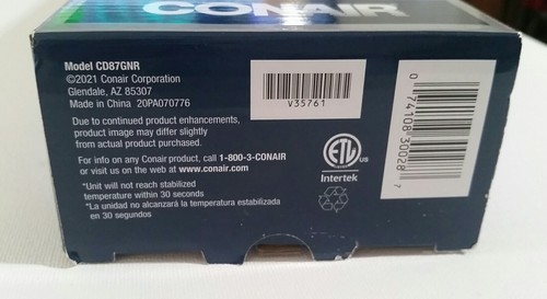 Conair Classic Curls Curling Iron, Instant Heat, 1" Barrel, 25 Settings, NEW - Picture 3 of 3