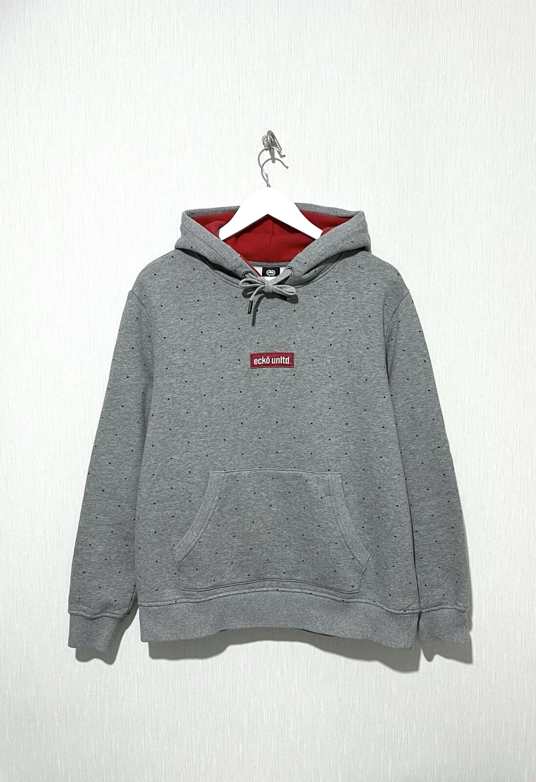 Pull à capuche homme Ecko Unltd Supreme Style Box Logo Y2K gris hip hop L