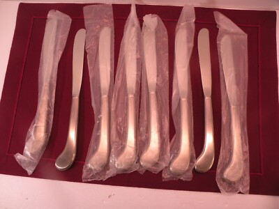 Set Of 8 ONEIDA YANKEE CLIPPER SSS DINNER KNIVES Satin STAINLESS