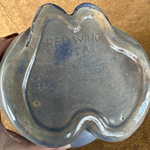 Vintage 1940s Red Wing USA Blue French Kitchen "Pierre the Chef" 11" Cookie Jar - Picture 13 of 24