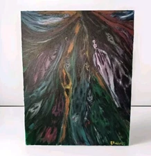 Modernist ABSTRACT PAINTING Expressionist Art 15 x 18 "Ascension" By S Rafferty